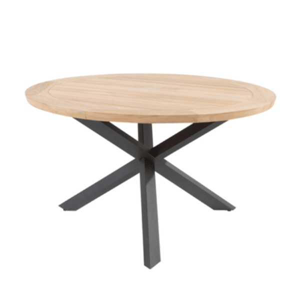 Taste 4SO Prado Diningtafel Teak Antracite Ø 130 cm - Taste