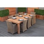 Teak dinner tafel Rustiek 250 Tafel 250x100x80 cm- - Teak- Tuindeco