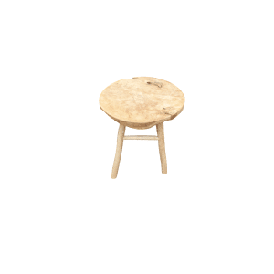 Teak houten kruk groot - Eurofleur aanbieding