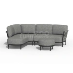 Tierra Outdoor Loungeset Fresca Organic Charcoal Right