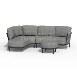 Tierra Outdoor Loungeset Fresca Organic Charcoal Right