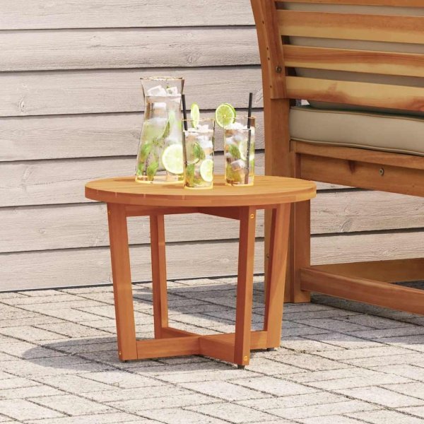 Tuinbijzettafel rond 55x40 cm massief acaciahout