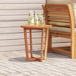 Tuinbijzettafel rond 55x60 cm massief acaciahout