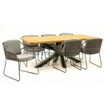 Tuinset Accor mid grey met Spectral 200cm tafel van 4 Seasons Outdoor