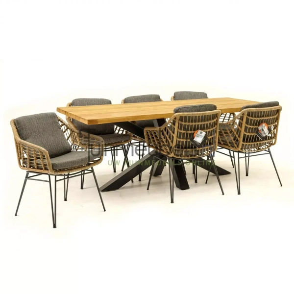 Tuinset Cottage met Spectral 200cm tafel van 4 Seasons Outdoor