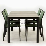 Tuinset Delia amandel met Castilla 160cm tafel