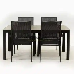 Tuinset Delia hoge rug met Castilla 160cm tafel