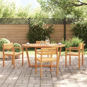 Tuintafel ovaal 150x90x75 cm massief acaciahout