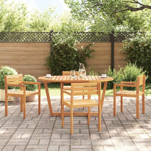 Tuintafel ovaal 150x90x75 cm massief acaciahout