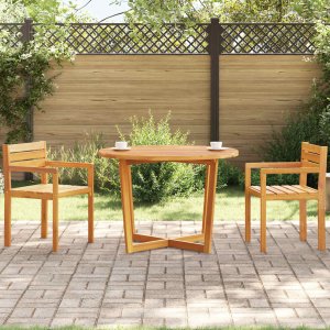 Tuintafel rond 110x75 cm massief acaciahout