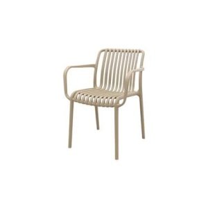 VDG Stripe stapelbare tuinstoel - Taupe