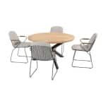 4 Seasons Veneto|Prado ronde tuinset - Ø130 cm. - stapelbaar