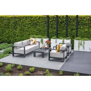 5-delige loungeset Levanto - 5 persoons - met laptoptafel