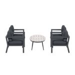 5-delige loungeset Ridge -4 luxe lounge fauteuils inclusief salontafel