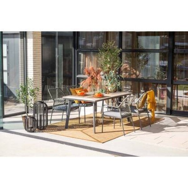 5-delige tuinset Dido tuinstoelen mosgroen - Vigo tafel