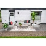 5-persoons stoel-bank loungeset - Levanto - taupe - Garden Impressions