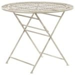 Beliani - BIVIO - Tuintafel - Wit - 90 x 90 cm - IJzer