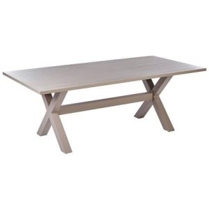 Beliani - CASCAIS - Tuintafel - Beige - 105 x 200 cm - Aluminium