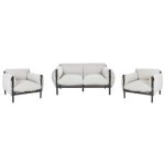 Beliani - ESPERIA - Loungeset 4-zits - Lichtgrijs - Aluminium