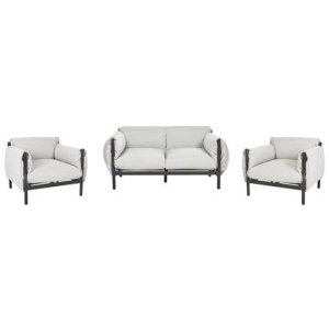 Beliani - ESPERIA - Loungeset 4-zits - Lichtgrijs - Aluminium