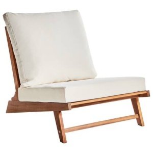 Beliani - MICCIANO - Tuinstoel - Gebroken wit - Acaciahout