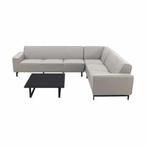 Boavista/Cuba Sunbrella loungeset - Nature Grey - 4-delig - Rechts