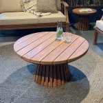 Brix Ronde Salontafel Cindo Teakhout, 80cm - Naturel