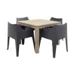 Coccolona antraciet/Rome grey 100 cm. - tuinset 5-delig