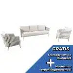Eva loungeset 3-zit lounge bank + 2x lounge stoel