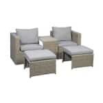 Giga Living - Loungeset Modular Bruin|Beige Set van 5