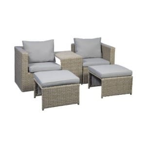 Giga Living - Loungeset Modular Bruin|Beige Set van 5
