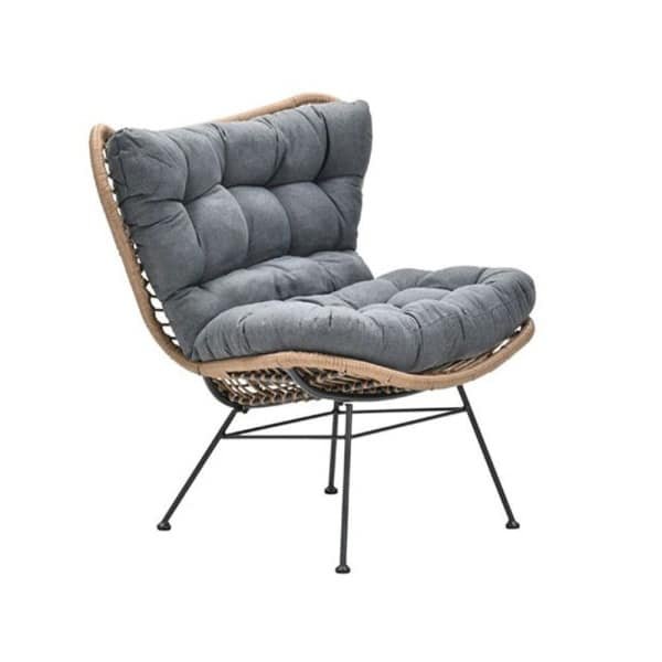 Libelle Relax Fauteuil Naturel Rotan/Mystic Grey - Garden impressions Libelle Relax Fauteuil Naturel Rotan/Mystic Grey - Garden impressions