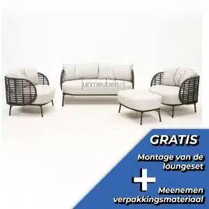 Loungeset Fabrice met voetenbankje