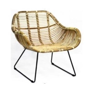 Stoel Rattan Iron - Van der leeden