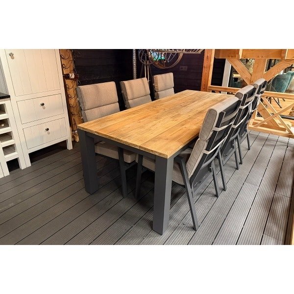 Tuinset Aurum - Tafel met 6 verstelbare stoelen- - Aluminium- Sens-Line