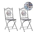 Beliani - CIVITA - Tuinstoel set van 2 - Zwart - Metaal