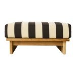 HKliving Teak Hocker - Stracciatella