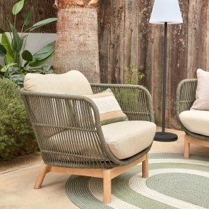 Kave Home Fauteuil 'Catalina' kleur Donkergroen