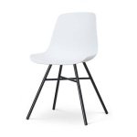 Nolon Noa-Pip Kunststof Tuinstoel Wit - Zwart Onderstel