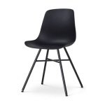 Nolon Noa-Pip Kunststof Tuinstoel Zwart - Zwart Onderstel