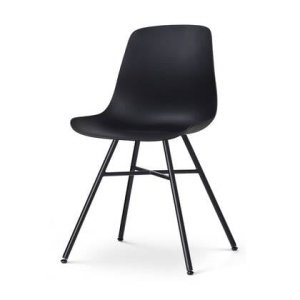 Nolon Noa-Pip Kunststof Tuinstoel Zwart - Zwart Onderstel