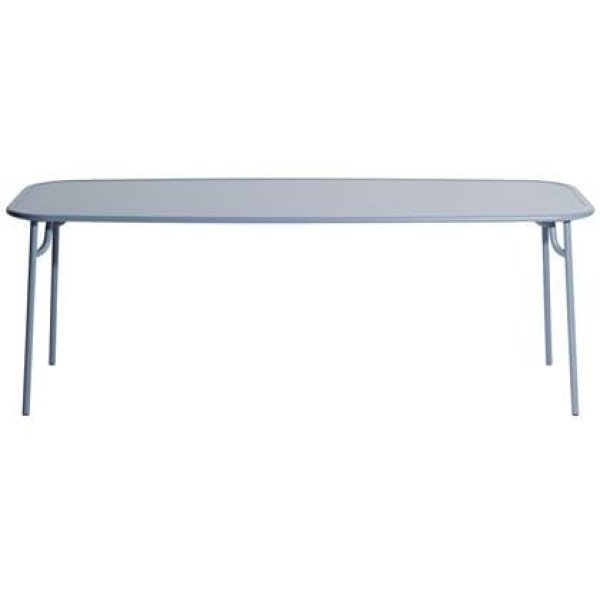 Petite Friture Week-end tuintafel 220x85 met dicht blad Pigeon Blue
