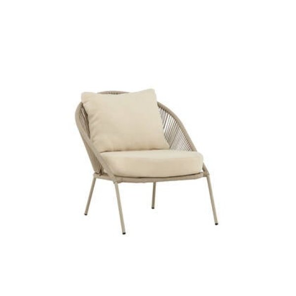 Rebellenclub Cannella Loungestoel - Set van 2 - Beige