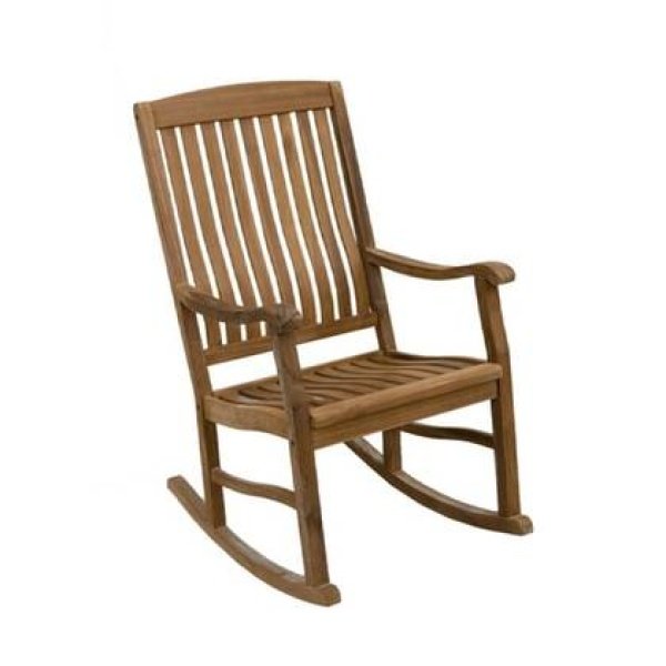 Schommelstoel van Teakhout - Teak - Bruin - 110 x 63 x 82 cm