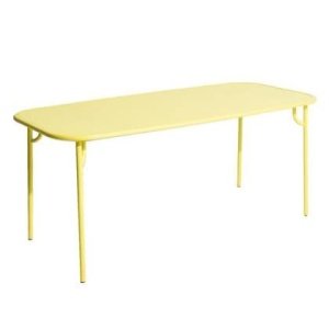 Week-end tuintafel 180x85 met dicht blad geel