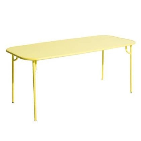 Week-end tuintafel 180x85 met dicht blad geel