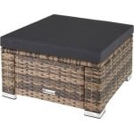 tectake® Wicker hocker - Natuur