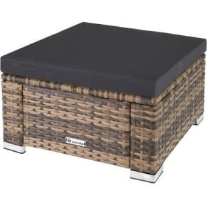 tectake® Wicker hocker - Natuur