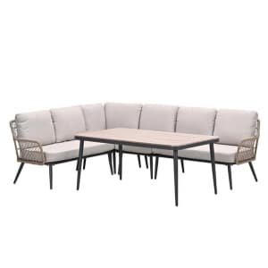 Allasio Lounge- diningset 5 dlg Dessert Sand - Garden impressions