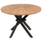 Beliani - CISSONE - Tuintafel - Lichthout - ⌀ 110 cm - Acaciahout